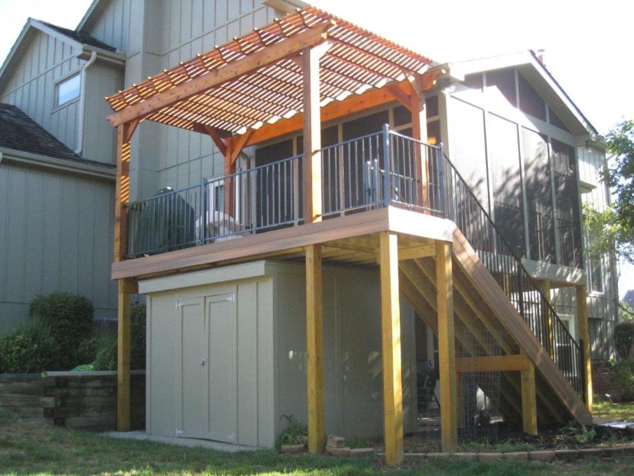 Deck with Shed Roof